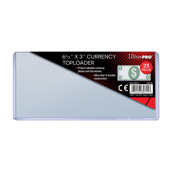 Ultra Pro Currency Toploader - PACK OF 25